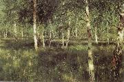 Isaac Levitan Birch Plantation oil painting artist